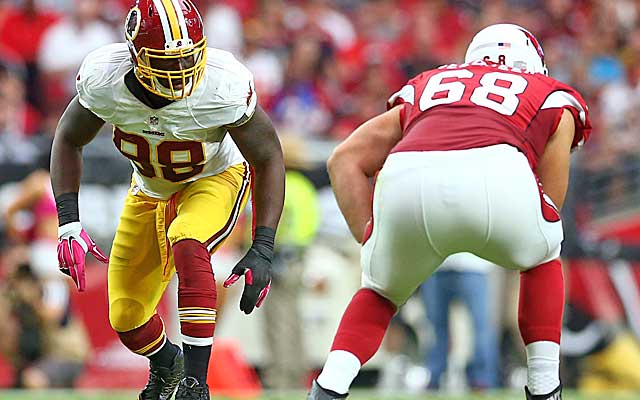 Brian Orakpo could be a bargain for the Saints.  (Getty Images)