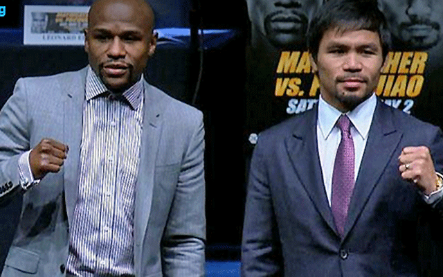 The hype for Mayweather-Pacquiao is getting bigger by the day.  (Showtime)