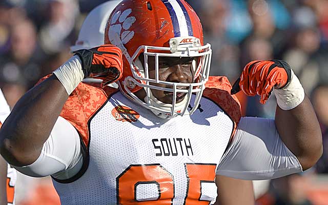 Grady Jarrett is a handful for offensive linemen.  (USATSI)