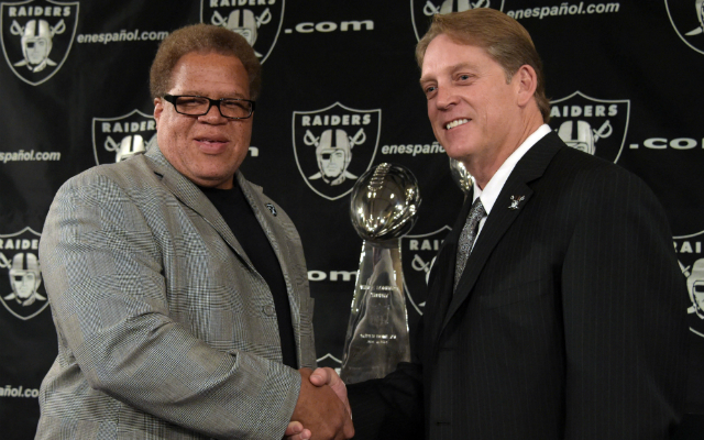 Reggie McKenzie (l.) has put the Raiders in a position to succeed. (USATSI)
