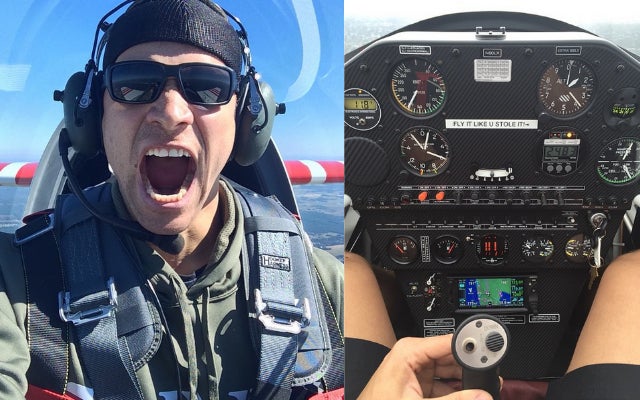 Jimmy Graham likes to flip planes for fun.  (Instagram)