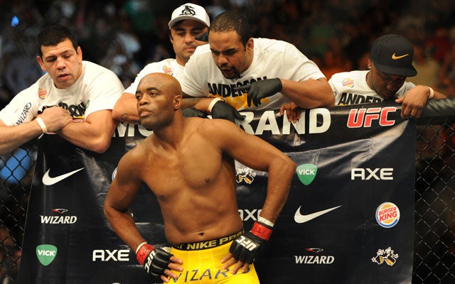 Anderson Silva won't be stepping into the octagon anytime soon. (USATSI)