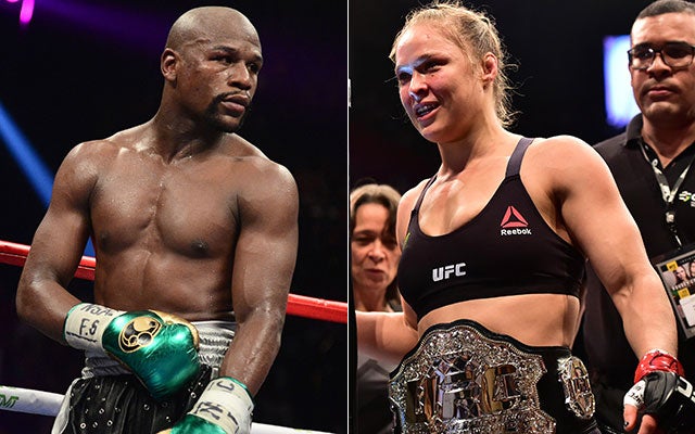 Floyd Mayweather Uses 50 Cent To Poke Fun At Ronda Rousey After Loss Cbssports Com