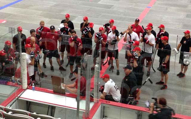 This is what Canada's Olympic hockey camp looked like Monday. (Eric Francis)