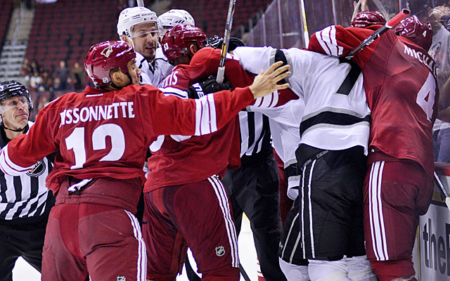 Paul Bissonnette left the bench and joined a fight while the player he was replacing was still on the ice. (USATSI)